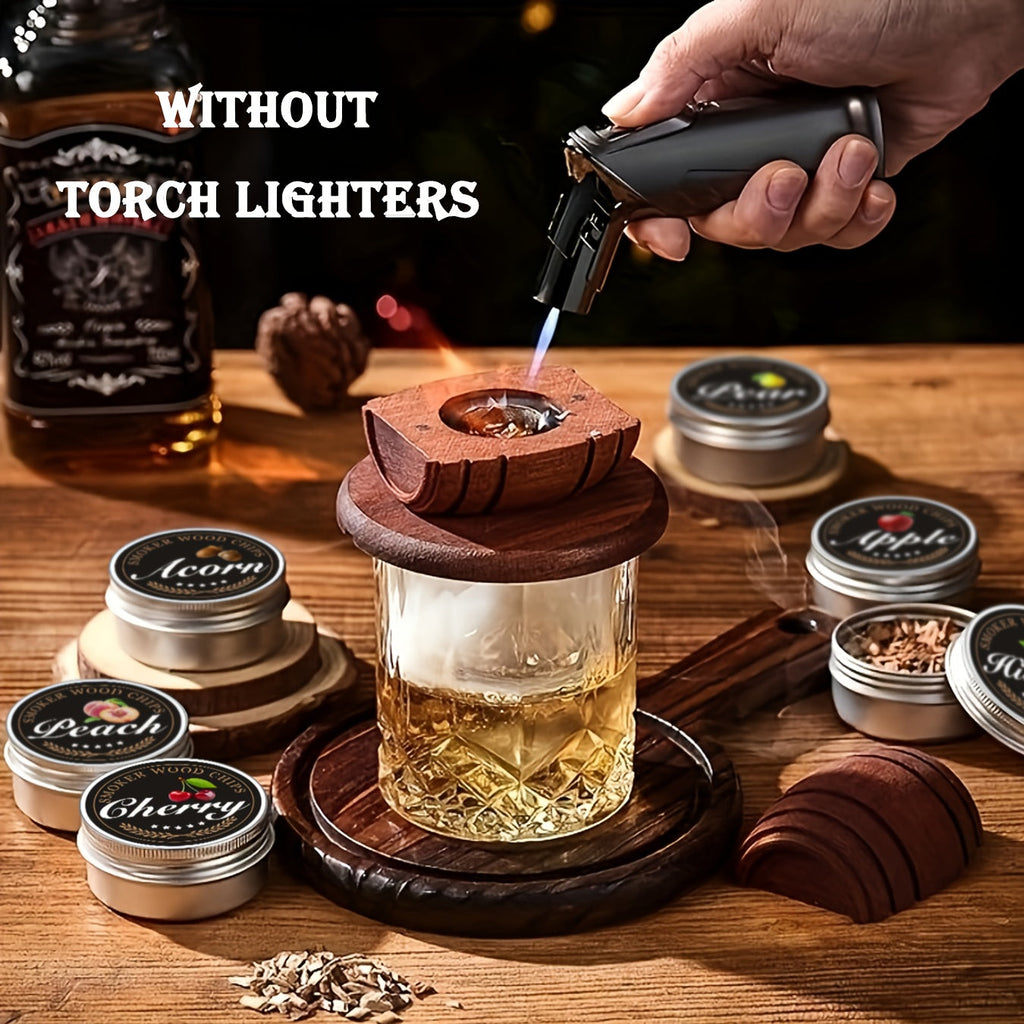 Whiskey Smoker Kit with 6 Wood Flavors & Accessories-1