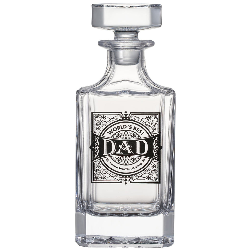 Gift for Dad Whiskey Decanter Gift Set | 730mL Decanter 2 Whiskey Glass | Father's Day, Birthday, Housewarming Gift for Your Loved One, Men, Dad, Him, Beautiful Wooden Gift Box-2