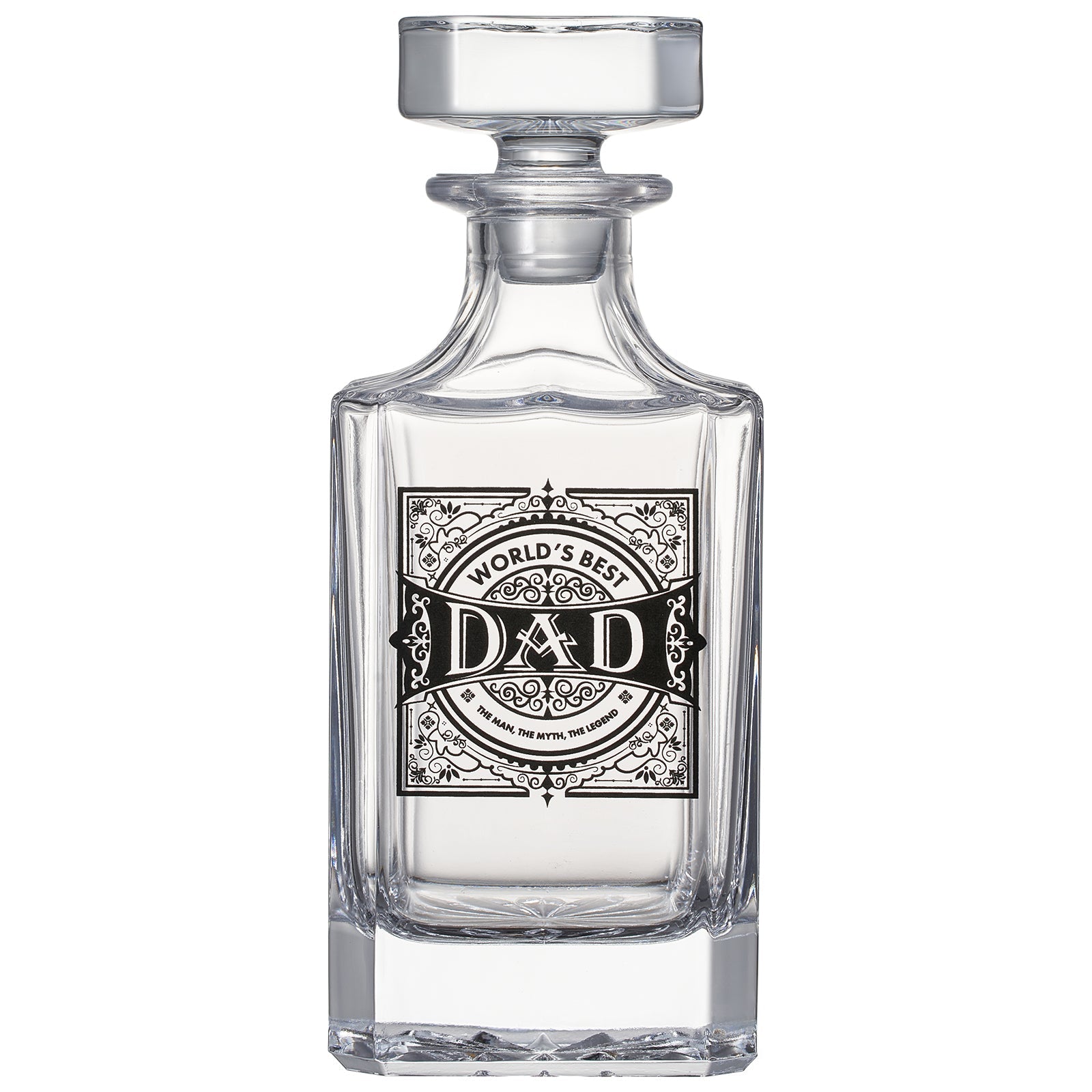 Gift for Dad Whiskey Decanter Gift Set | 730mL Decanter 2 Whiskey Glass | Father's Day, Birthday, Housewarming Gift for Your Loved One, Men, Dad, Him, Beautiful Wooden Gift Box-2