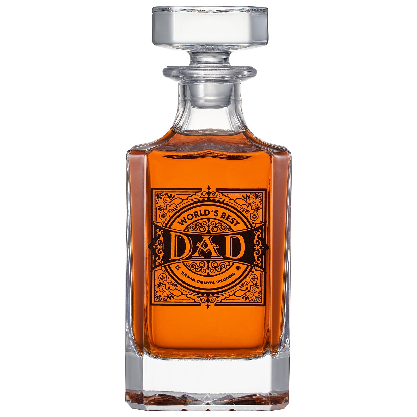 Gift for Dad Whiskey Decanter Gift Set | 730mL Decanter 2 Whiskey Glass | Father's Day, Birthday, Housewarming Gift for Your Loved One, Men, Dad, Him, Beautiful Wooden Gift Box-1