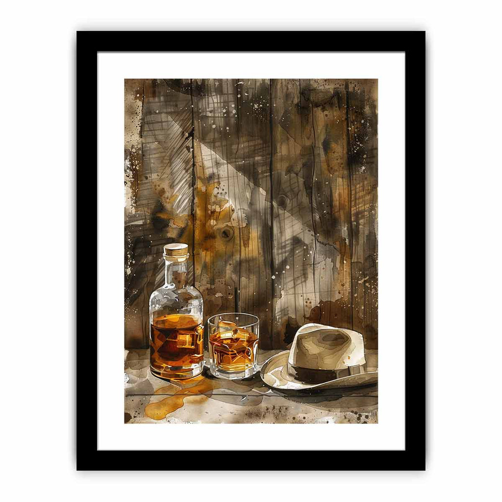 whiskey Framed Print vinatge-0