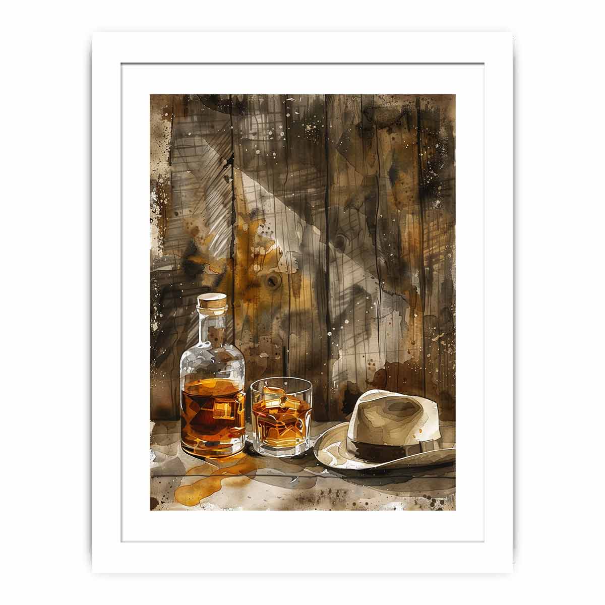 whiskey Framed Print vinatge-1